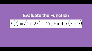 Evaluate the Function for a given binomial