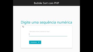 Bubble Sort com PHP
