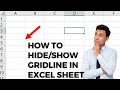 How to Hide/Show Gridlines in Excel | Gridlines Remove