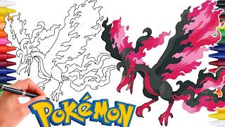 Comment Dessiner LE POKÉMON SULFURA De GALAR | Galarian Pokemon