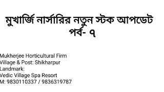 মুখার্জি হটিকালচার ফার্মের নতুন স্টক আপডেট পর্ব- ৭