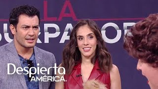 A Sandra Echeverría y Andrés Palacios los sorprende una mujer trastornada