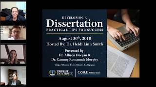 Developing a Dissertation: Practical Tips for Success