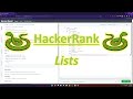 HackerRank (Python): Lists