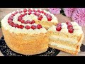 The most tender cake! No cream, no cream cheese, no condensed milk. A simple recipe!