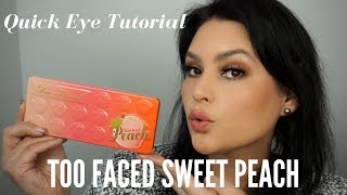 Too Faced Sweet Peach Palette Makeup Tutorial Quick Look | Melissa Chee