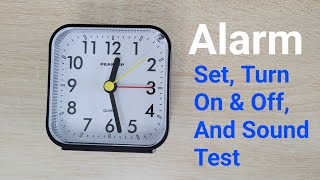 Peakeep Analog Alarm Clock – How To Set Alarm, Turn Alarm On & Off, And Sound Test