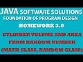 3-8 Java: Calculating Volume and Area of Cylinder (Java Math class)