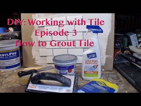 DIY: Working with Tile. How to Grout Tile DIY: Working with Tile. How to Grout Tile