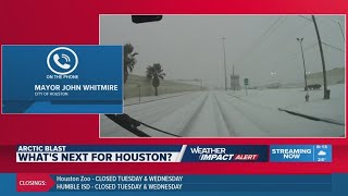 Houston Mayor John Whitmire speaks with KHOU 11 as region is covered in ice, snow