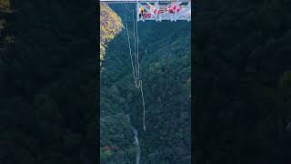 Zhangjiajie Grand Canyon Glass Bridge Bungee Jumping First Person View #43