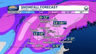 Significant snowfall, gusty winds expected from spring nor'easter in New Hampshire
