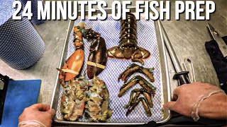 POV: Chef Prepping Fish for Restaurant Service