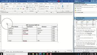 JasperActive Word 2019 Lesson 6: Modifying a Table