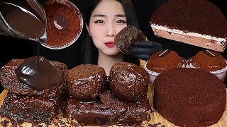 초코덕후가 만든 초코범벅🍫 초코칩머핀, 초코 치즈케이크, 젤라또 아이스크림 초코 디저트 먹방 레시피 CHOCOLATE DESSERT MUKBANG ASMR | RECIPE