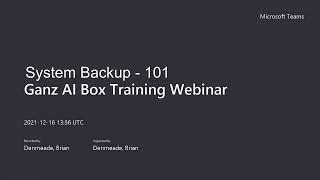 Ganz AI Box Deep Dive Training II Part 7 - System Backup 101