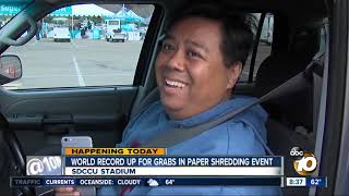 Paper shredding super event at SDCCU stadium