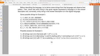 Part 3: Languages of Regular Expression