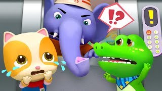 The Elevator is Broken | Elephant Firefighter | Play Safe | Nursery Rhymes | Kids Songs | BabyBus