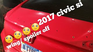 what to expect if you take your wing/spoiler off your honda civic SI