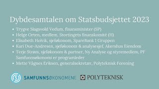 Dybdesamtalen om Statsbudsjettet 2023