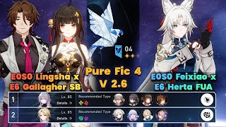 E0S0 Lingsha x E6 Gallagher SuperB & E0S0 Feixiao x Herta | PureFiction 4 | V2.6 | 3 Stars | HSR |