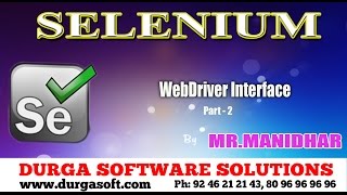 Selenium || WebDriver Interface Part - 2