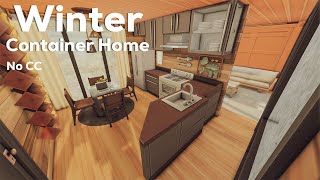 Winter Container Home ❄️ The Sims 4 ASMR Speed Build