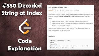 Decoded String at Index | Live Coding with Explanation | Leetcode #880