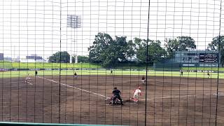 九州三菱自動車・谷川昌希投手 vs 宮崎梅田学園・堤喜昭内野手