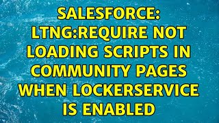 Salesforce: ltng:require not loading scripts in Community pages when LockerService is enabled