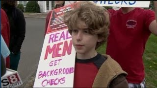 Teens protest pro-gun organization in Newtown