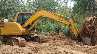 งานขุดดินโพน จอมปลวก  komatsu pc60-7