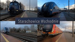 Popołudniowe pociągi na stacji PKP Starachowice Wschodnie 25.02.2023