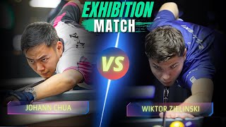 JOHANN CHUA VS WIKTOR ZIELINSKI | EXHIBITION GAME | RACE TO 9 #billiards #9ballpool #highlights