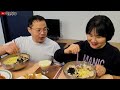 rice cake soup eaten on korean new year s day ft. fried shrimp ㅣcooking u0026mukbang