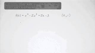 (Single-Variable Calculus 1) Using the Intermediate Value Theorem