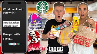 Letting SIRI Decide What We EAT For 24 HOURS!!