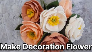 membuat bunga dekorasi - make decoration flower - flower craft