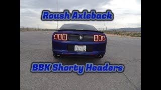 Mustang 3.7 V6 Roush Axleback \u0026 BBK Shorty Headers Revs/Flybys (Exhaust Video)