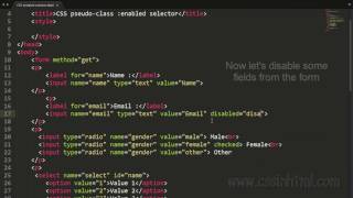 CSS :enabled selector