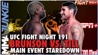 Derek Brunson vs. Darren Till faceoff | UFC Fight Night 191 staredown