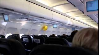 Helium balloon in an airplane