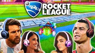 Messi & Ronaldo play ROCKET LEAGUE - ANTONELA vs GEORGINA!