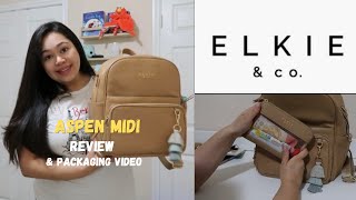 Elkie \u0026 Co Aspen midi Diaper Bag Review \u0026 packaging