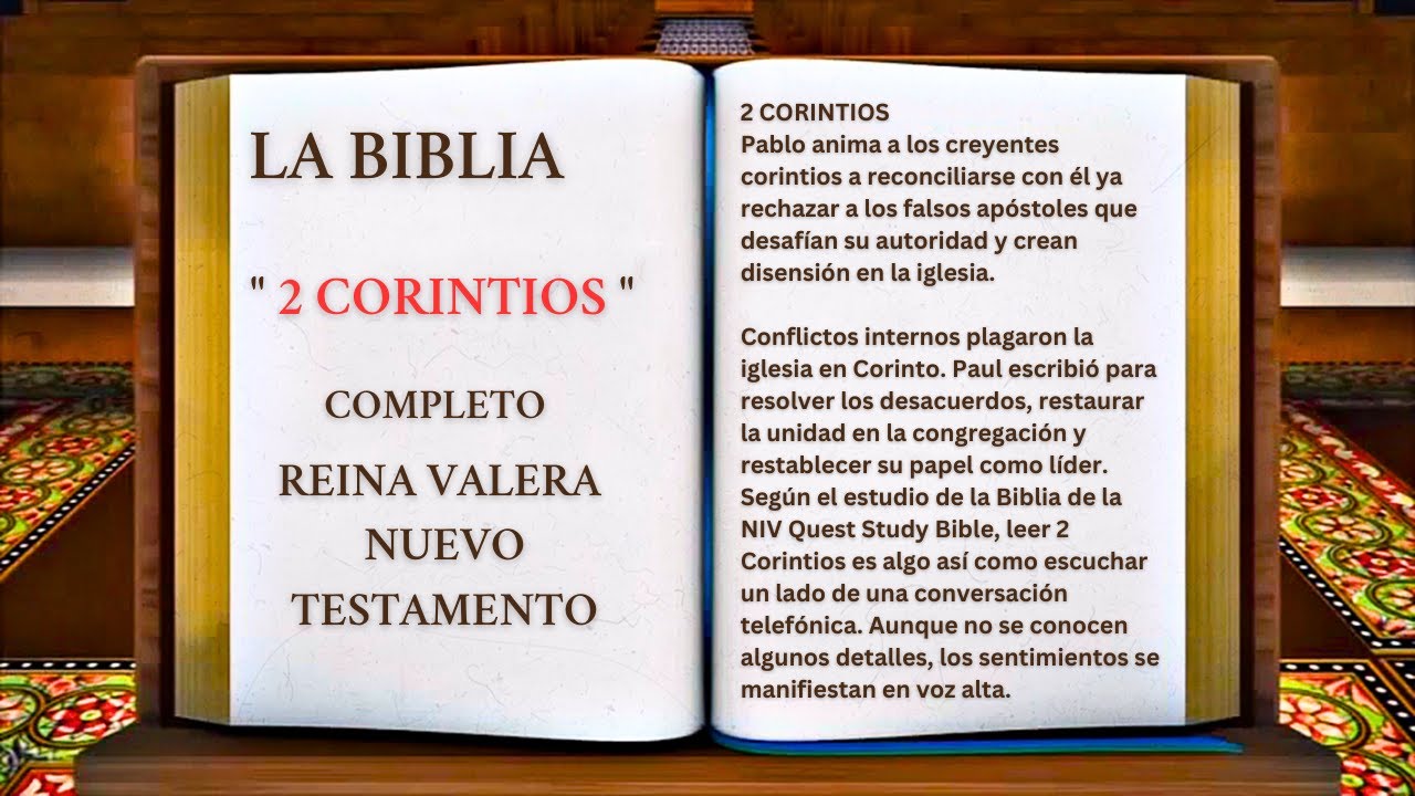 ORIGINAL: LA BIBLIA " 2 CORINTIOS " COMPLETO REINA VALERA NUEVO ...