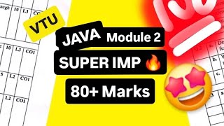 OOPS with JAVA MODULE 2 SUPER IMPORTANT💯🤩| BCS306A MODEL PAPER SOLUTIONS + PASSING PACKAGE #vtu #cse