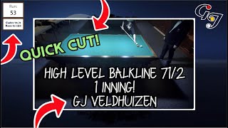 1 INNING FINISH BALKLINE 71/2 BY GERT-JAN VELDHUIZEN | QUICK CUT! | Eredivisie Topteam 2023/2024