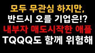 모두 무관심 하지만, 반드시 오를 기업은!? 내부자 매도시작한 애플 TQQQ도 함께 위험해!