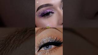 Purple pearl glitter looks 🆚 White pearl glitter looks #youtube #shortvideo #miniXglam